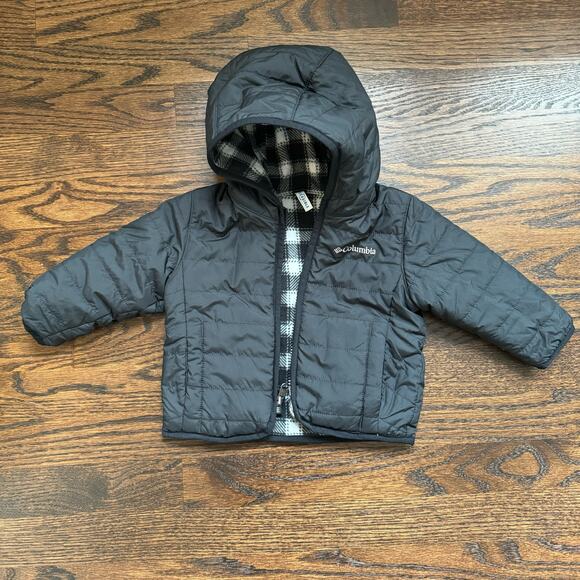 NWOT Columbia Reversible Water Resistant Fleece Black White Jacket6-12 Months